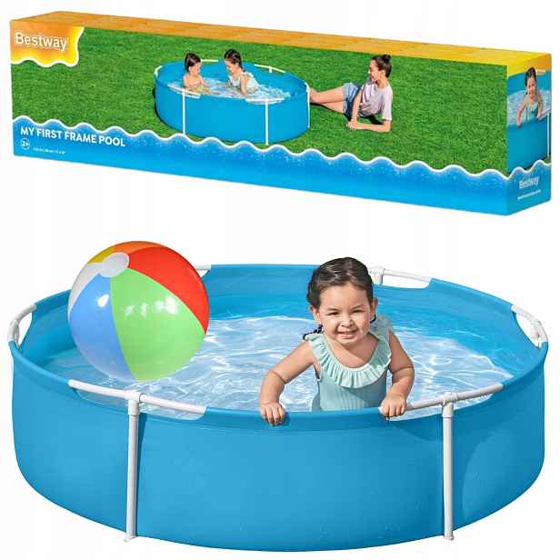 Bazén Rámový zahradní pro děti na zahradu 152 x 38 cm Set Míč Bestway