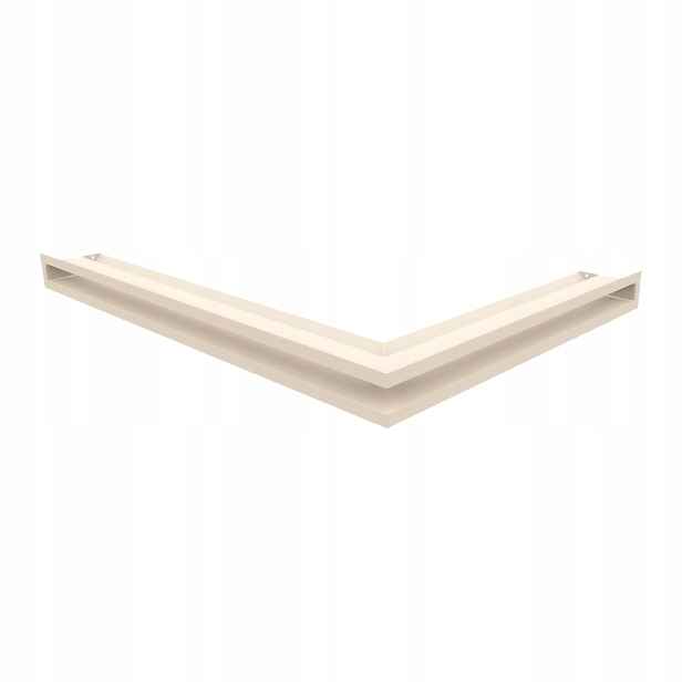 Ventilační mřížka do krbu Luft rohová levá 76,6x54,7x6 krémová
