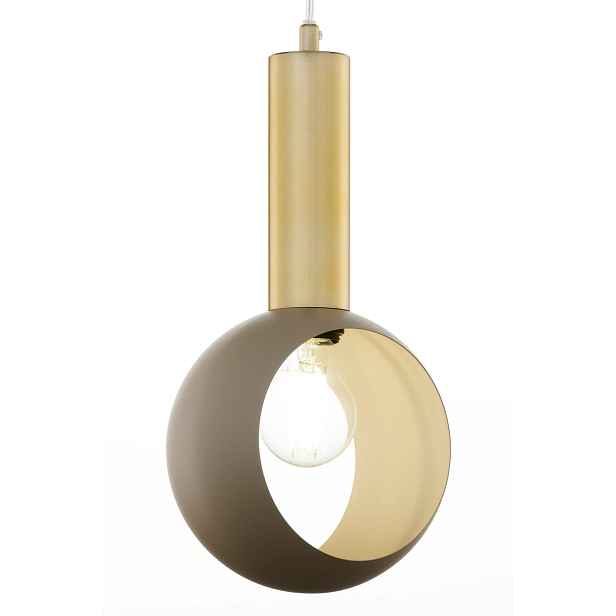 Závěsná lampa béžovo-zlatá kovová 1xE27 15W Vitrum Gold Sigma Lighting