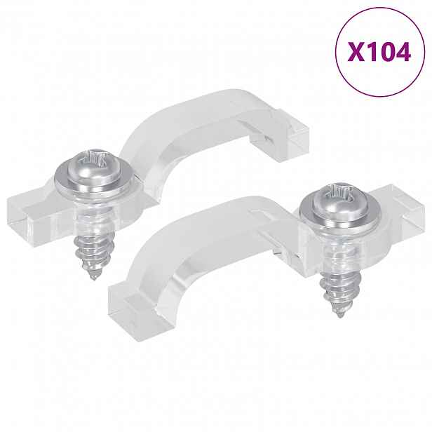 vidaXL LED pásek spony 23,8 mm 2 ks Transparentní Plast a železo