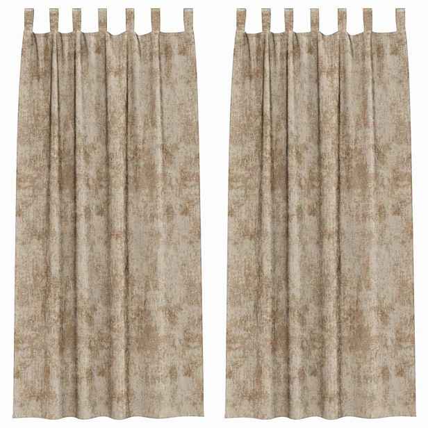 vidaXL Sametové závěsy 2 ks champagne 245 x 140 cm samet