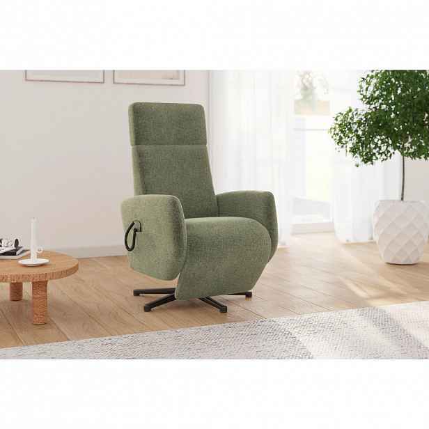 Sit & More RELAXAČNÍ KŘESLO, textil, světle zelená