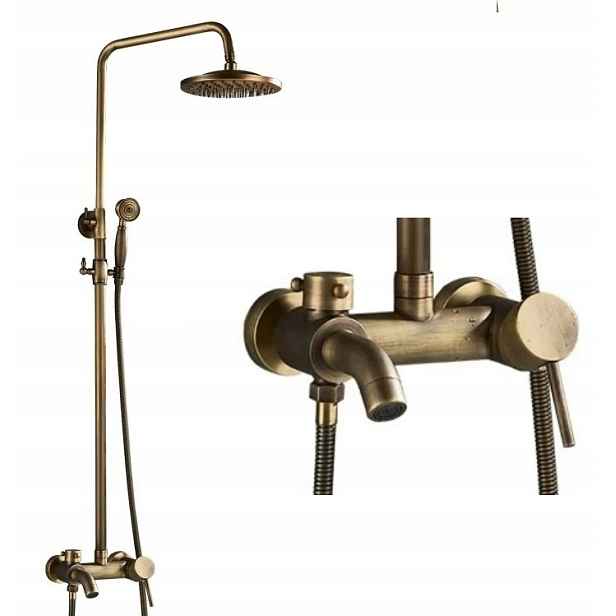 Koupelnová sprchová baterie Old Retro Mosaz