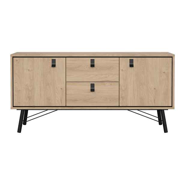 Komoda v dekoru dubu v přírodní barvě 150x72x40 cm Ry – Tvilum