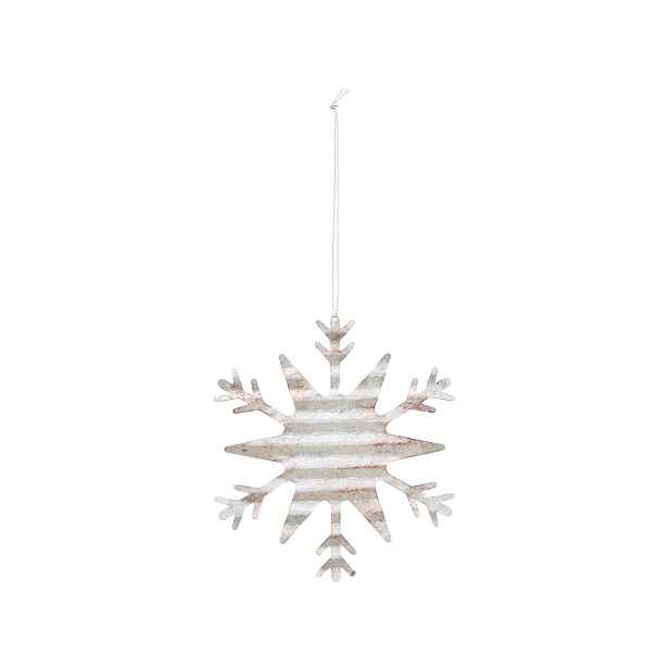 Kovová vánoční ozdoba průměr 11,7 cm ICE SNOWFLAKE House Doctor - stříbrná
