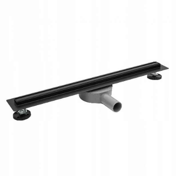 Lineární Odtok Slim 80 CM Černý Mat Nerezová Ocel Otočný