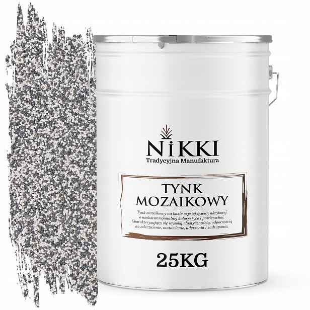 Pryskyřičná Mozaiková Omítka 25 Kg Vnitřní Vnější Barva Šedá Světlá M22