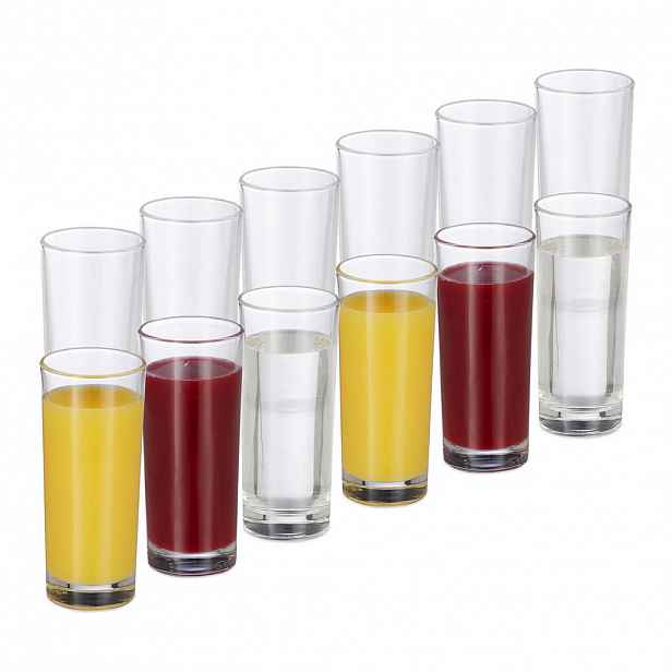 Relaxdays SKLENICE Transparentní 12dílná-sada 300 ml