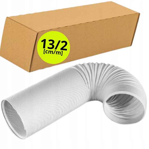 Trubka Pro Přenosnou Klimatizaci Bílá hadice * průměr 13 cm * délka 2 m *