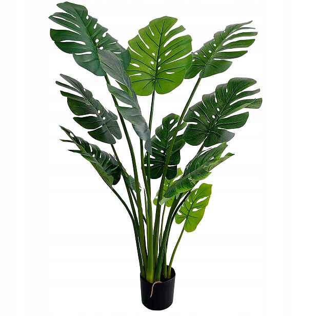 Umělá Monstera V Květináči Vysoká Dekorativní Rostlina Stromek 140 cm