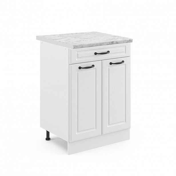 Vicco SPODNÍ SKŘÍŇKA KUCHYŇSKÉ LINKY R-Line Bílý venkovský dům 60 cm se zásuvkou, PD Mramor