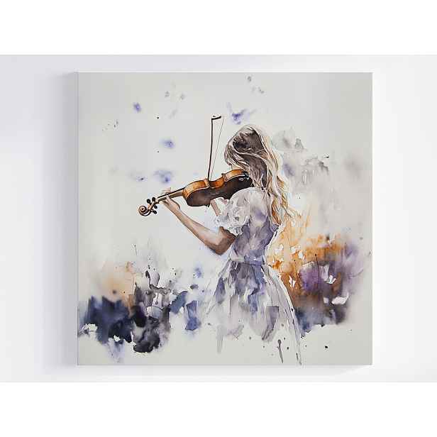 Obraz Na Plátně Canvas Postava Dívka Housle Hudba Koncert 50x50