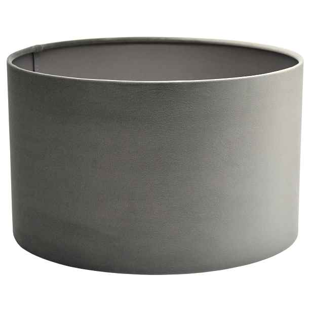 Stínidlo válec E27 E14 Šedý Velur ⌀ 30 cm h20 Zavinovací okraje Piano