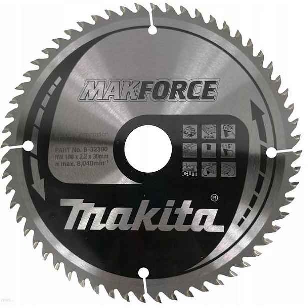 Makita Řezací kotouč na dřevo přesný 190 x 30 mm 60 zubů Makforce