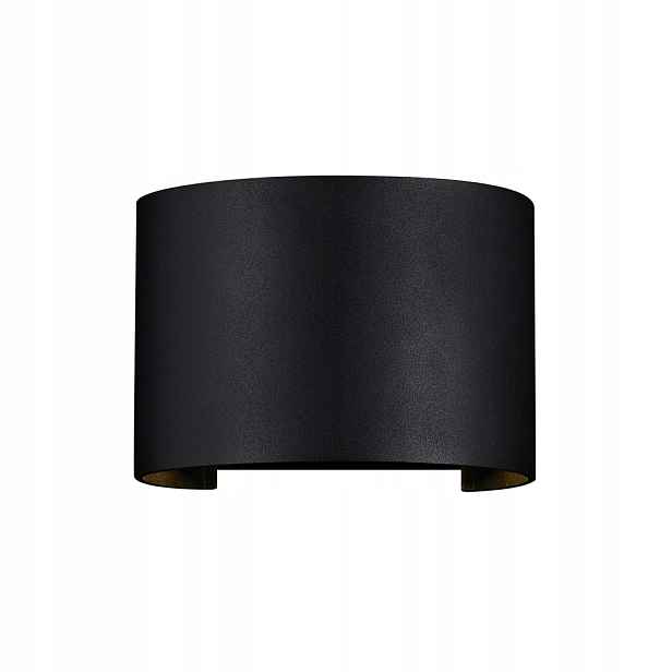Venkovní nástěnná Led lampa kulatý, černá, horní a dolní část, teplá, Maytoni