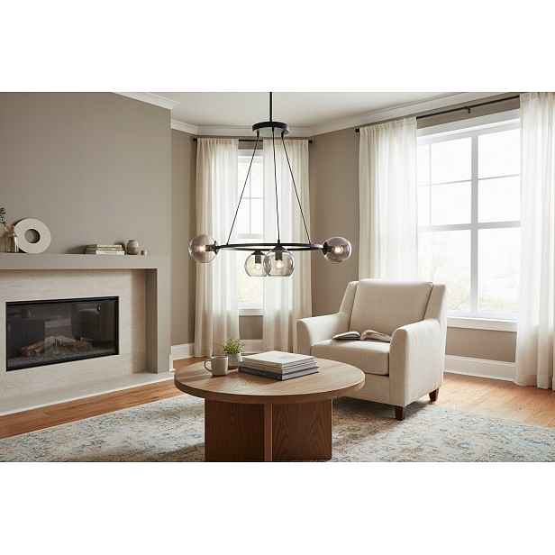 Euro-Lamp Závěsná lampa Ring 4 Černá chromové stínítko 4x60W Výrobce