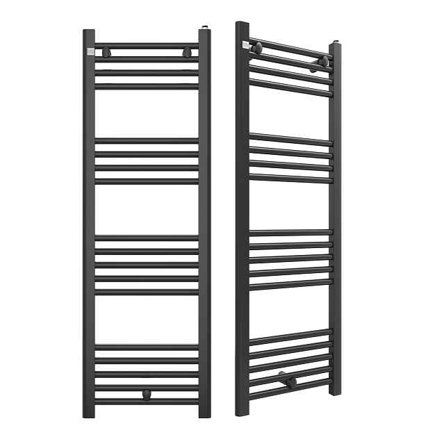 Koupelnový Radiátor 120/40 cm Černý Žebříkový Radiátor Moderní Puerto