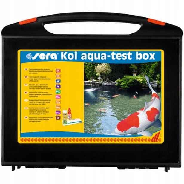 Sera Koi Aqua-Test Box pH gH kH NH3 NH4 NO2 NO3 PO4 Fe Cu 10v1