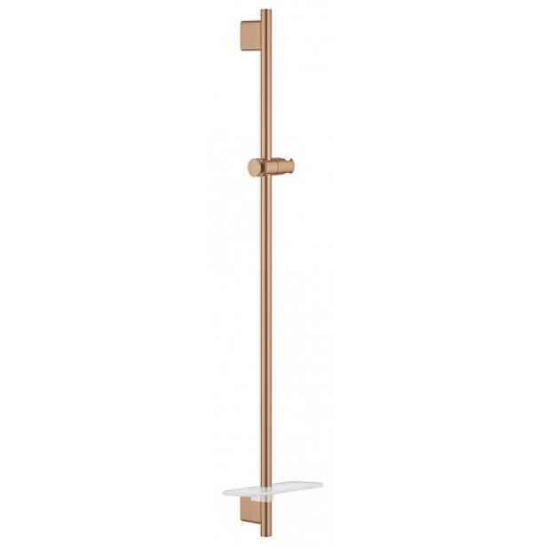 Sprchová tyč Grohe RAINSHOWER SmartActive na stěnu s poličkou kartáčovaný Warm Sunset 26603DL0