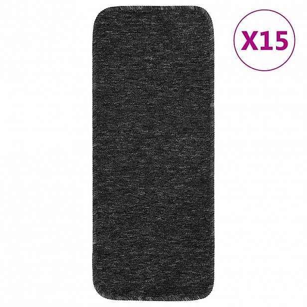 vidaXL Protiskluzové nášlapy na schody 15ks 60x25cm uhlové obdélníkové
