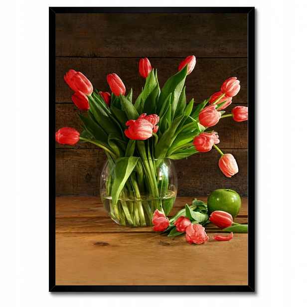 Plakáty v rámu 50x70 Červené tulipány