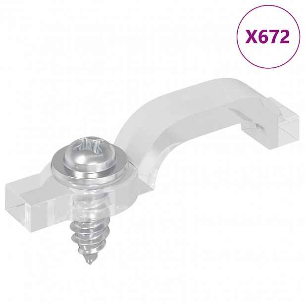 vidaXL LED pásek spony 23,8 mm 12 ks Transparentní Plast a železo