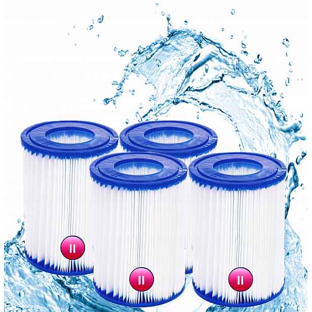 4x Filtr Do Bazénu Čerpadla Bestway Filtrační Vložka 58094 Typ II