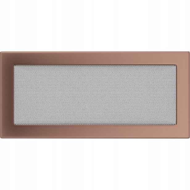 Ventilační mřížka do krbu 17x37, galvanická měď