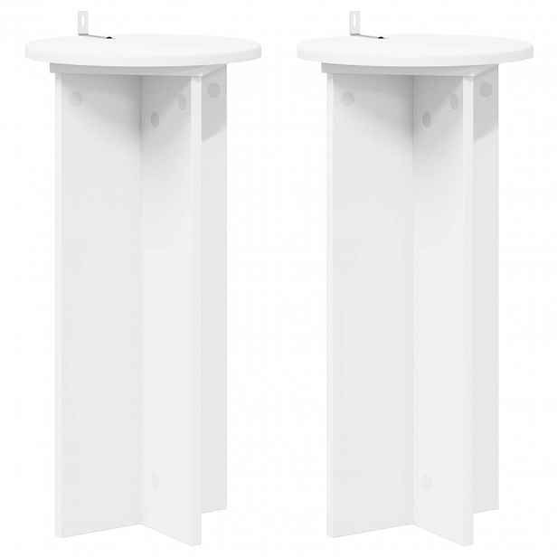 vidaXL Stojan na rostliny 2 ks Bílá Ø29,5 x 60 cm Kompozitní dřevo