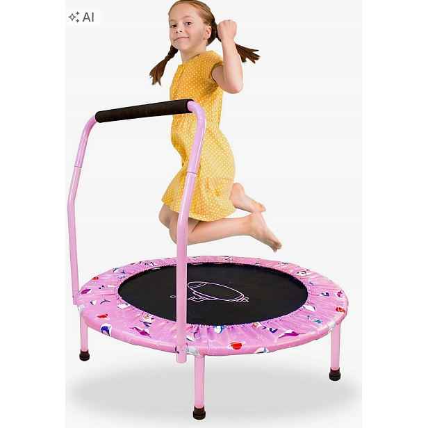 Dětská Trampolína 96 CM S Bezpečnostním Úchytem Pro Domácí Fitness