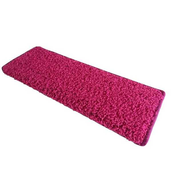 DOPRODEJ: 24x65 obdélník cm Nášlapy na schody Color Shaggy růžový obdélník, samolepící - 24x65 obdélník (rozměr včetně ohybu) Vopi