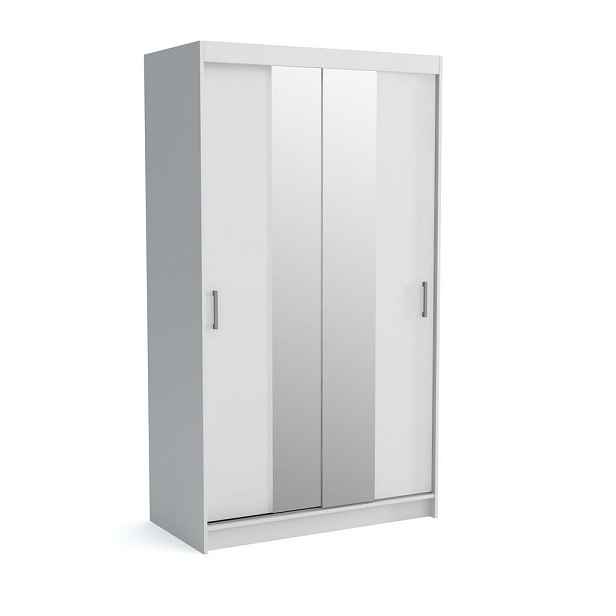 MASSENO ŠATNÍ SKŘÍŇ S POSUVNÝMI DVEŘMI NICOLA, 120/215/60 cm 2dveřová, bílá