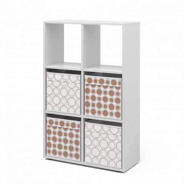 Vicco DĚLICÍ STĚNA Bílá 72 x 107.8 cm se 4 skládacími boxy opt.1