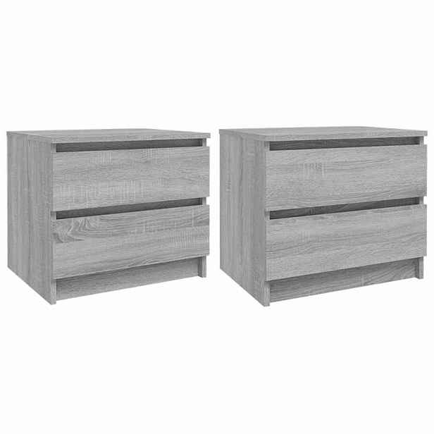 vidaXL Noční stolky 2 ks šedé sonoma 50x39x43,5 cm kompozitní dřevo