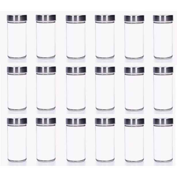 18X Sklenice Nádoba Na Koření Skleněná Lahvička 120 ML
