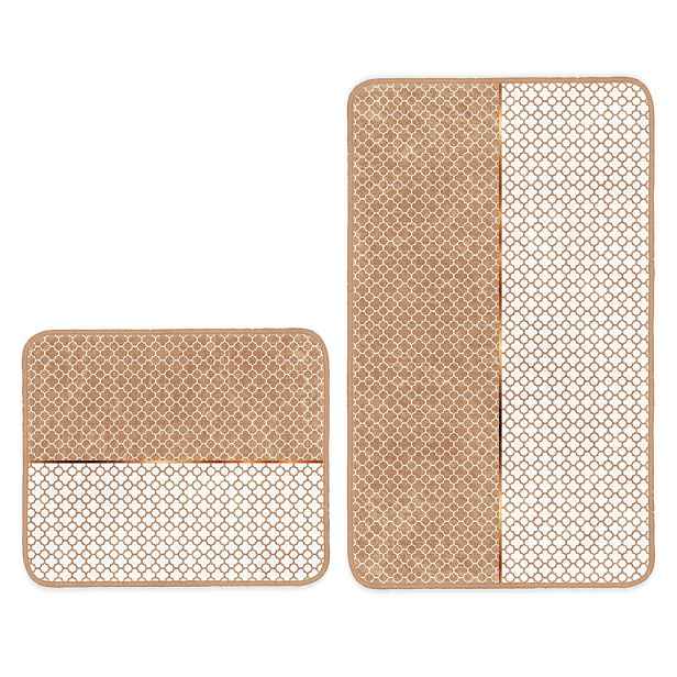 Béžové koupelnové předložky v sadě 2 ks 60x100 cm – Mila Home