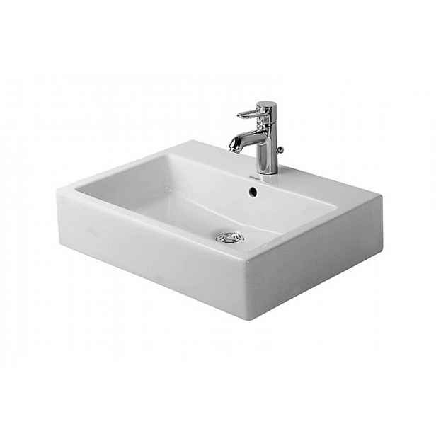 Duravit Vero - Umyvadlo na desku, 50x47 cm, s přepadem, s otvorem pro baterii, bílá 0452500000