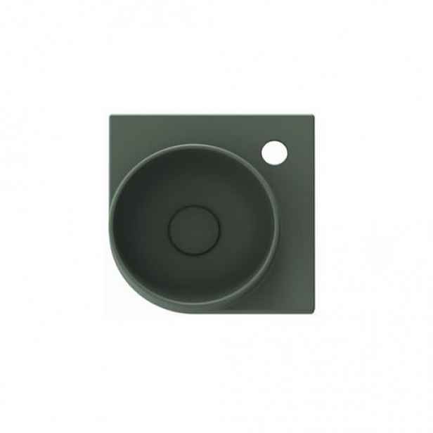 Ravak Yard rohové umývátko 28x28 cm grey green mat XJX08228000