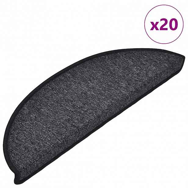 vidaXL Samolepicí schodové rohože 20 ks 56 x 17 x 3 cm Non-Slip
