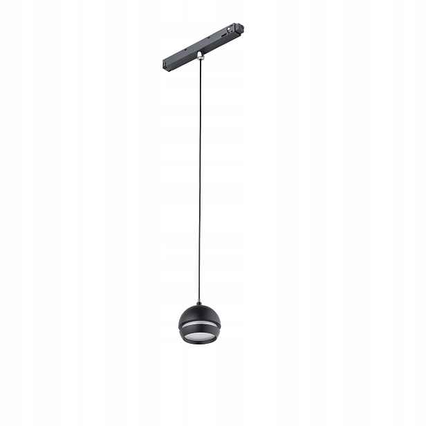 Závěsná Led lampa na kolejnice kula černá Nowodvorski