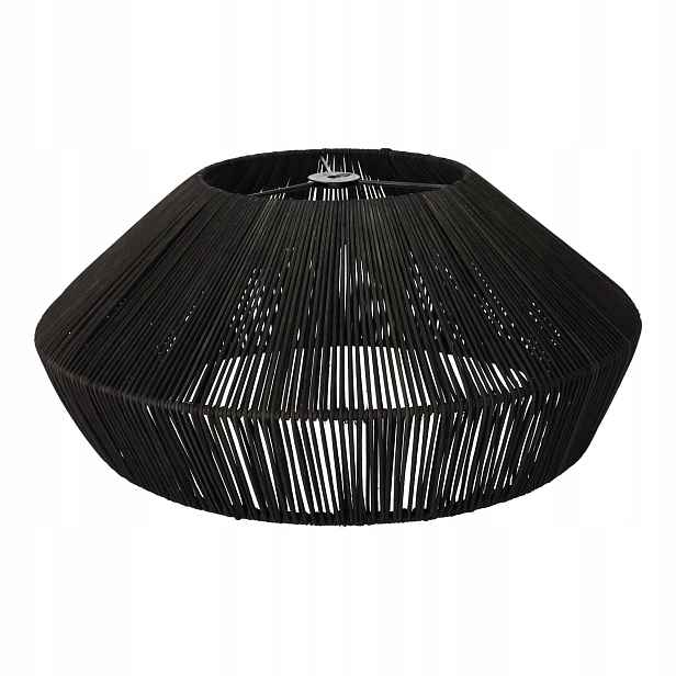 Závěsná přírodní ratanová lampa 50 cm (černá)
