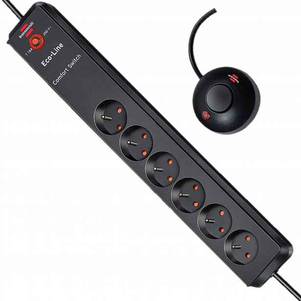 Brennenstuhl Prodlužovací Kabel Lišta Comfort Switch 6 Zásuvek 2 m Nožní Vypínač
