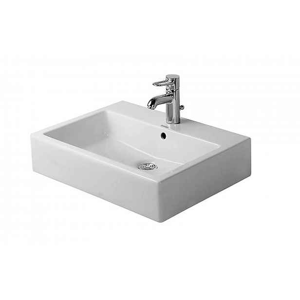 Duravit Vero - Umyvadlo na desku, 60x47 cm, s přepadem, s otvorem pro baterii, bílá 0452600000