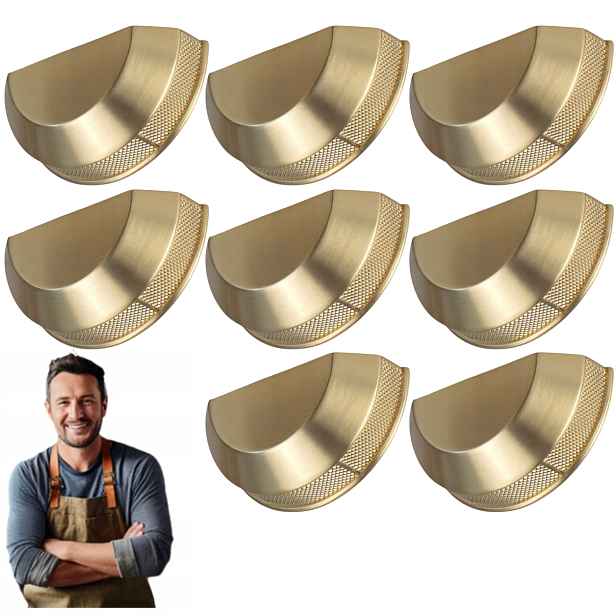 Nábytková Úchytka Mušle Tertius 64 mm rýč Zlatý Mat Kartáčovaný 8ks