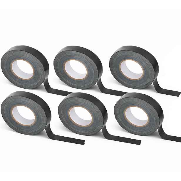 Opravná Páska Duct Tape Tlustá Černá 50 m 48 mm Voděodolná Uv 6 kusů