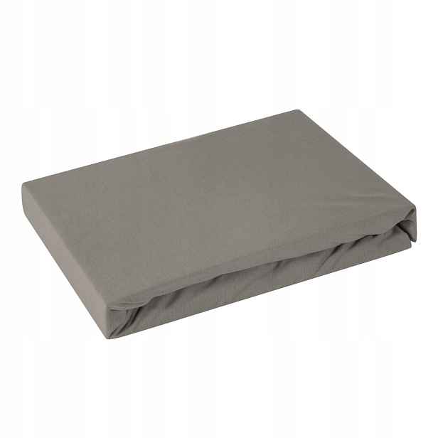 Prostěradlo jersey s gumičkou 200x220, světle šedá