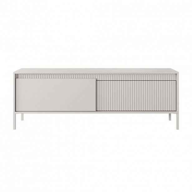 Selsey TV stolek Falsetto béžový s 3D strukturou čela 154/53/40 cm
