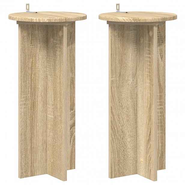 vidaXL Stojan na rostliny 2 ks Dub sonoma 29,5 x 29,5 x 60 cm
