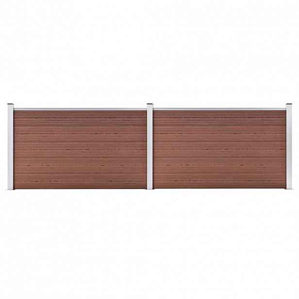 vidaXL Zahradní plot WPC 353 x 106 cm hnědý
