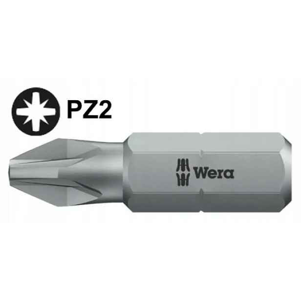 Bit PZ2 x 25 mm 1/4" křížový Pozidriv 855/1 Z 072082 Wera